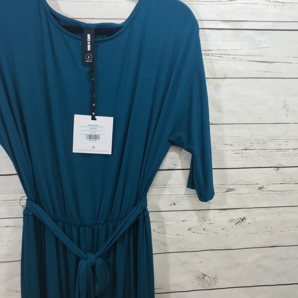 Agnes & Dora Teal Dolman Dress (NWT)